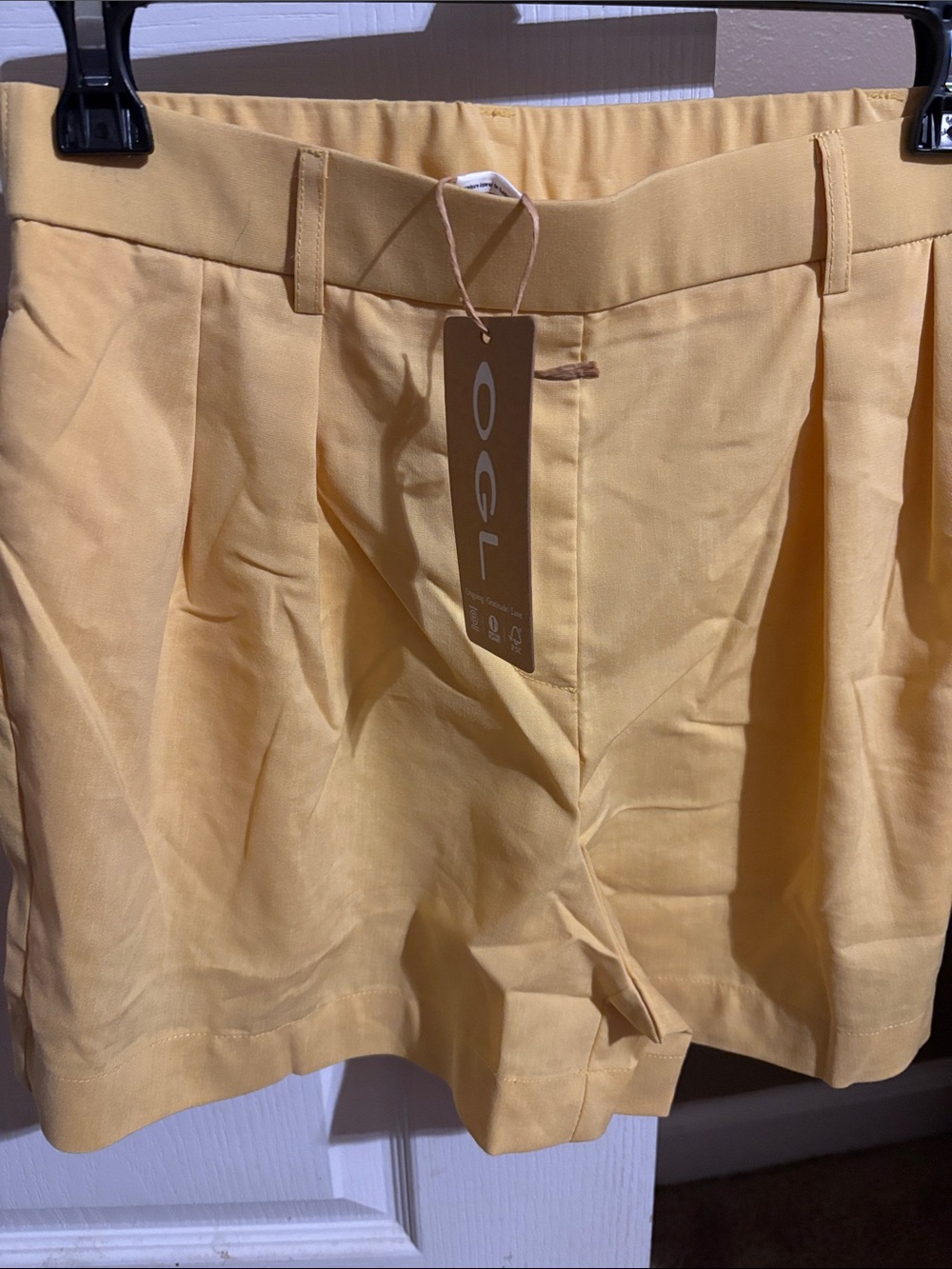 OGL Women's Light Mustard Tailored Shorts